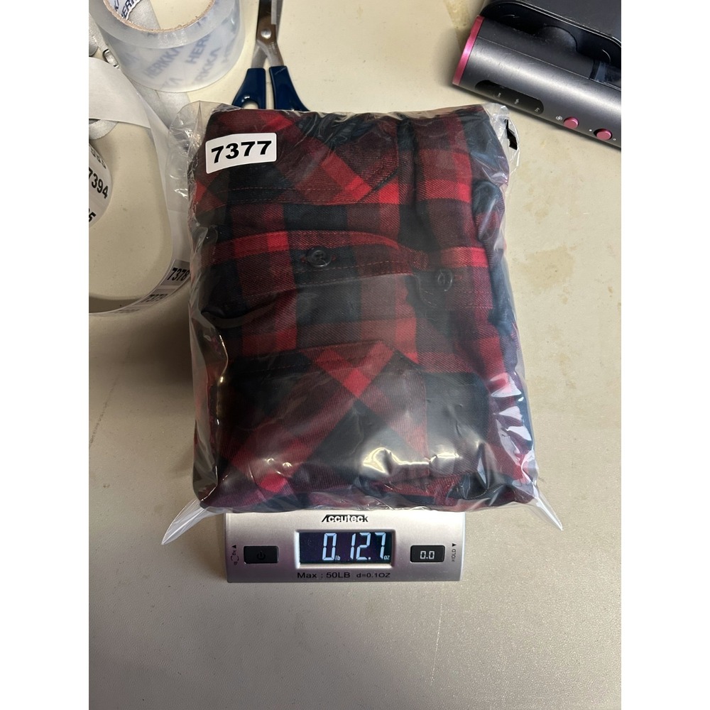 Eddie Bauer Excavation 3.0 Flannel Shirt Mens TM Medium Tall Red Plaid Button Up - Picture 8 of 11